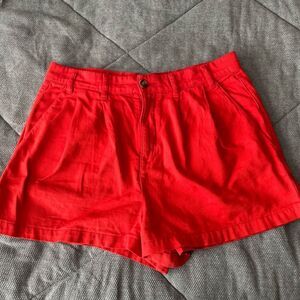 Free People high waist pleated linen shorts,‎ size 10